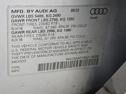 Used 2022 Audi Q5 2.0T Premium w/ Convenience Package AWD/4WD image 36