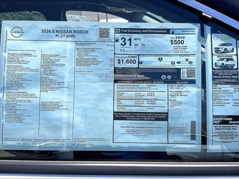 New 2026 Nissan Rogue Platinum w/ Platinum Premium Package AWD/4WD image 17