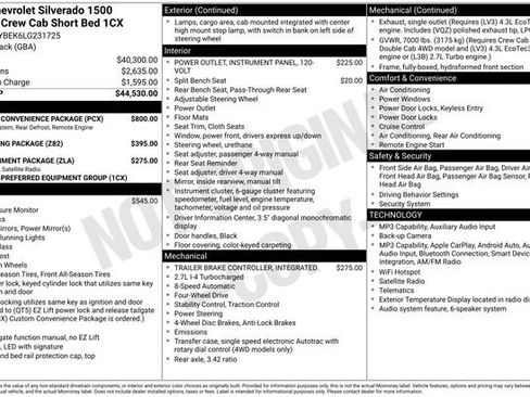 Used 2020 Chevrolet Silverado 1500 Custom w/ Custom Convenience Package AWD/4WD image 25