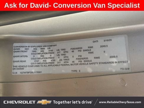 Used 2020 GMC Savana 2500 Extended w/ Enhanced Convenience Package RWD image 39