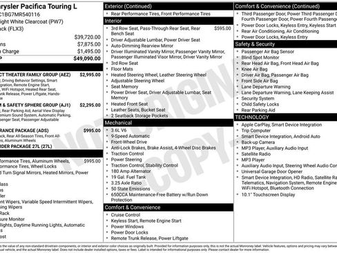 Used 2021 Chrysler Pacifica Touring-L w/ Uconnect Theater Family Group FWD image 6