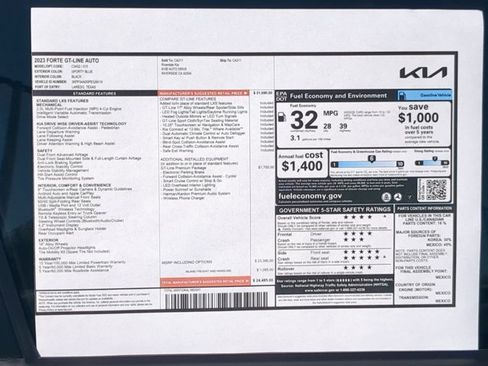 Used 2023 Kia Forte GT-Line w/ GT-Line Premium Package FWD image 27