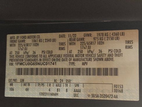 Used 2022 Ford Escape SE w/ Convenience Package FWD image 33