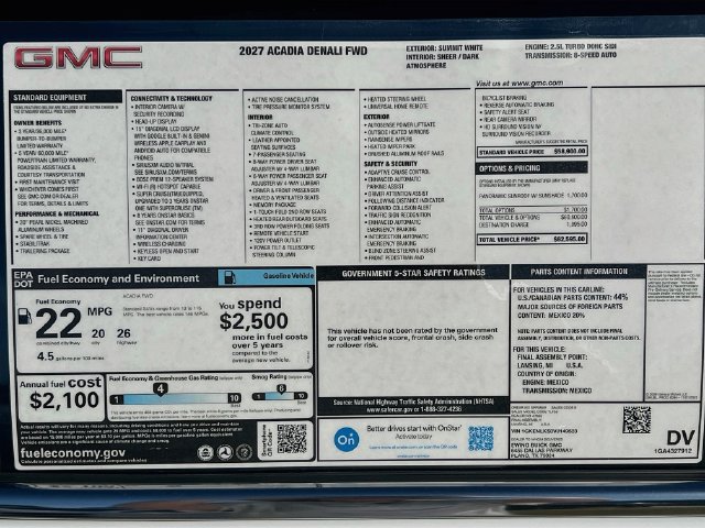 New 2027 GMC Acadia Denali FWD image 21