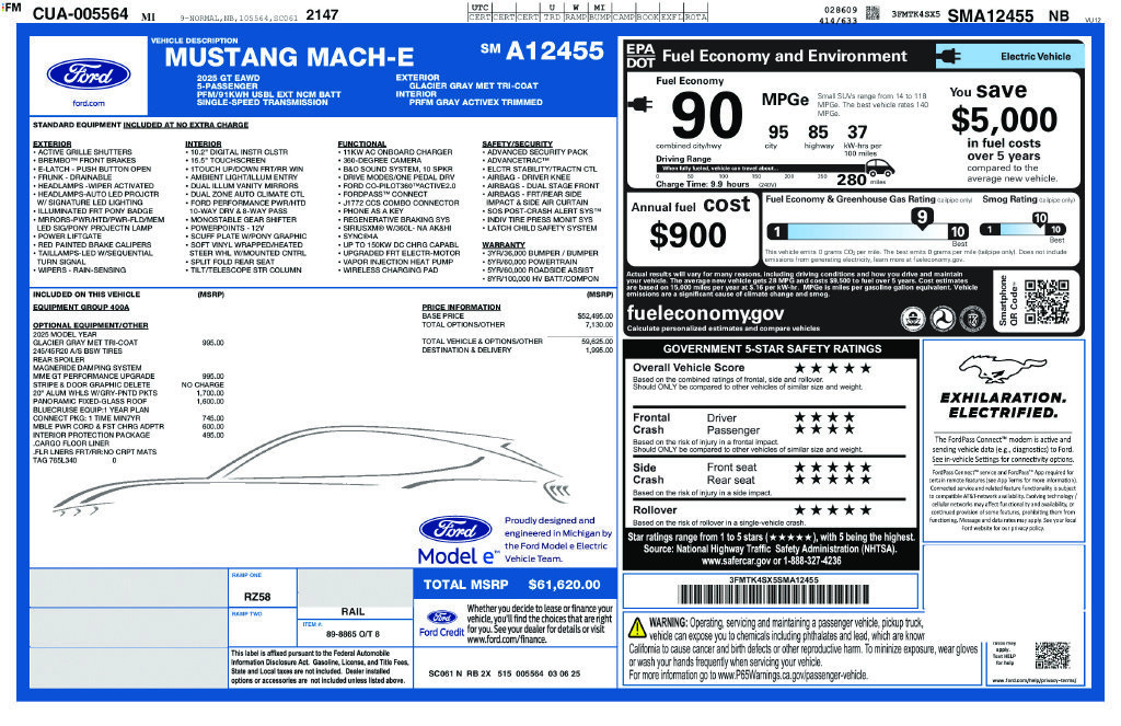 Certified 2025 Ford Mustang Mach-E GT AWD/4WD image 5