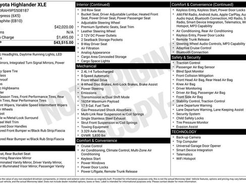Used 2023 Toyota Highlander XLE FWD image 7