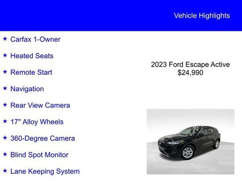 Certified 2023 Ford Escape Active w/ Tech Pack #2 image 2