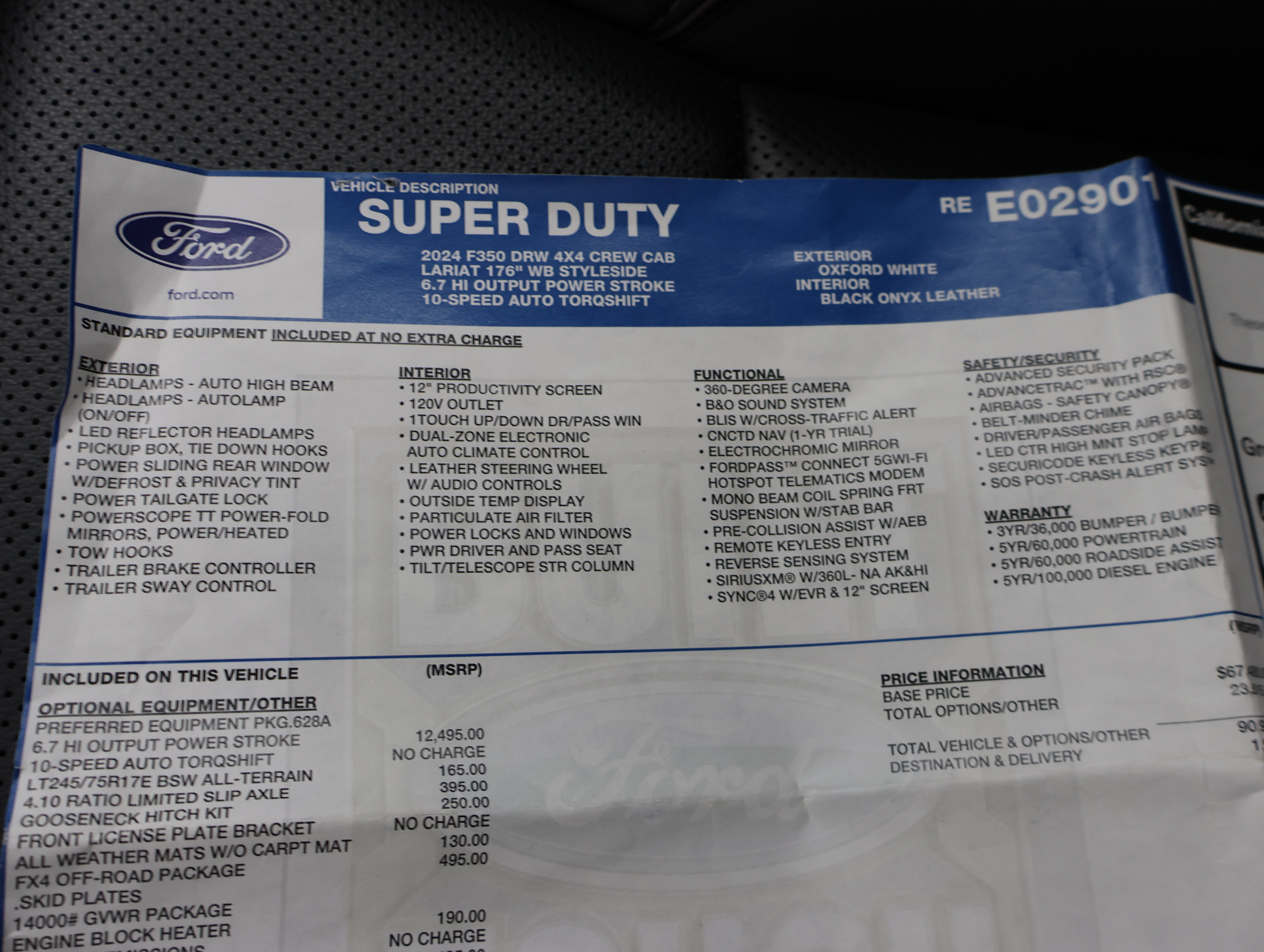 Used 2024 Ford F350 Lariat w/ Lariat Ultimate Package AWD/4WD image 68