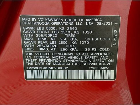 Used 2021 Volkswagen Atlas Cross Sport SE FWD image 31