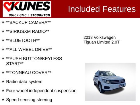 Used 2018 Volkswagen Tiguan Limited w/ Premium Package AWD/4WD image 2
