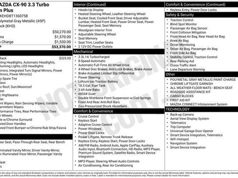 New 2026 MAZDA CX-90 3.3 Turbo w/ Premium Plus Pkg AWD/4WD image 27