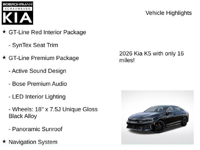 New 2026 Kia K5 GT-Line w/ GT-Line Premium Package FWD image 7