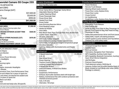 Used 2015 Chevrolet Camaro SS w/ RS Package RWD image 38