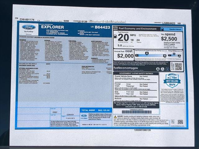 Used 2020 Ford Explorer Platinum w/ Premium Technology Package AWD/4WD image 30