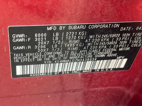 Used 2022 Subaru Ascent Limited w/ Technology Package image 27