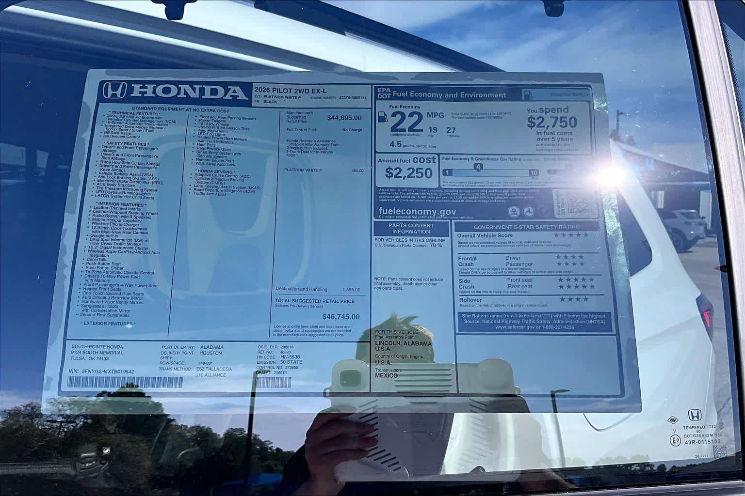 New 2026 Honda Pilot EX-L image 21
