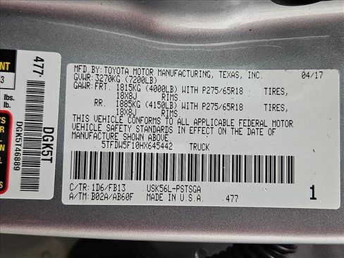Used 2017 Toyota Tundra SR5 w/ TRD Off Road Package AWD/4WD image 25