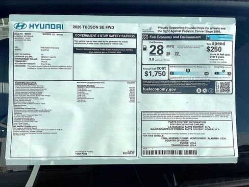 New 2026 Hyundai Tucson SE image 14