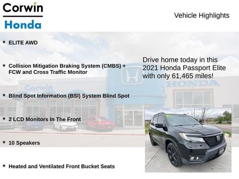 Used 2021 Honda Passport Elite image 6