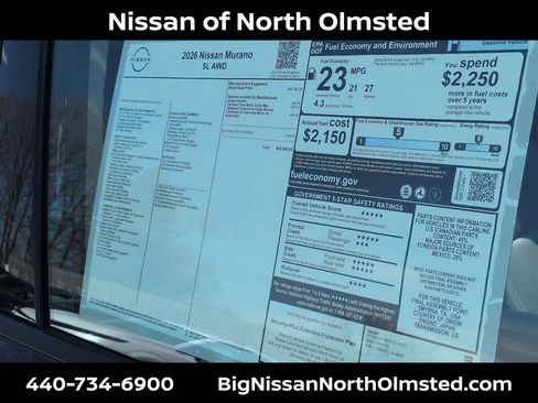 New 2026 Nissan Murano SL AWD/4WD image 21