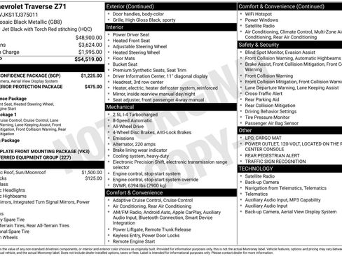 New 2026 Chevrolet Traverse Z71 w/ Driver Confidence Package AWD/4WD image 3