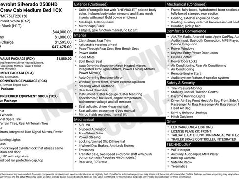 Used 2020 Chevrolet Silverado 2500 Custom w/ Custom Value Package image 1