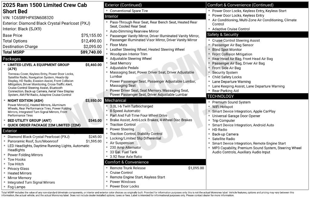 Used 2025 RAM 1500 Limited AWD/4WD image 7