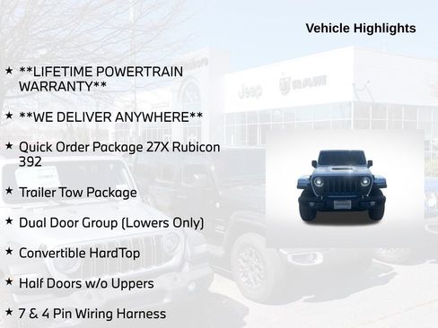 Used 2023 Jeep Wrangler Unlimited Rubicon 392 w/ Xtreme Recon 35" Tire Package image 5