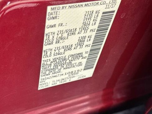 Used 2018 Nissan Murano SV FWD image 1