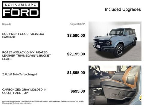 Used 2022 Ford Bronco Outer Banks AWD/4WD image 4