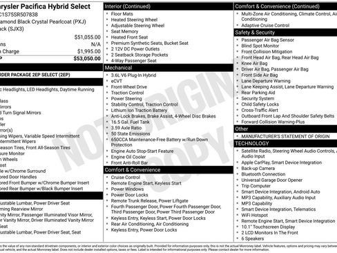Used 2025 Chrysler Pacifica Select FWD image 38