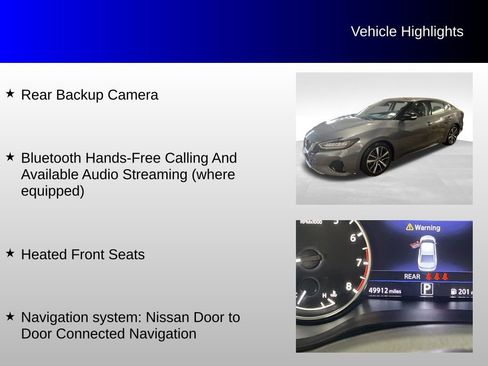 Used 2023 Nissan Maxima SV w/ Floor Mat Group image 4