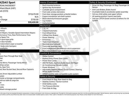 Used 2010 MAZDA MAZDA5 Sport image 23