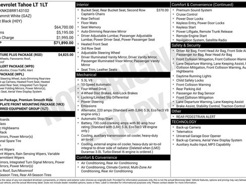 Used 2024 Chevrolet Tahoe LT w/ LT Signature Plus Package AWD/4WD image 3