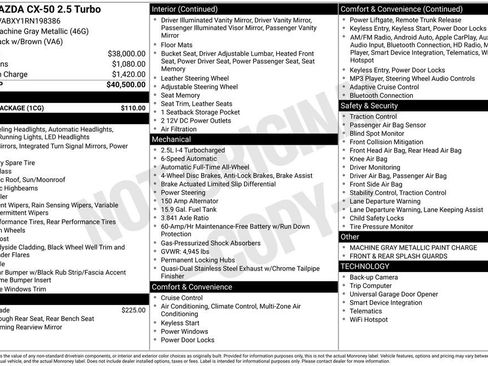 Used 2024 MAZDA CX-50 AWD 2.5 Turbo w/ Cargo Package image 32