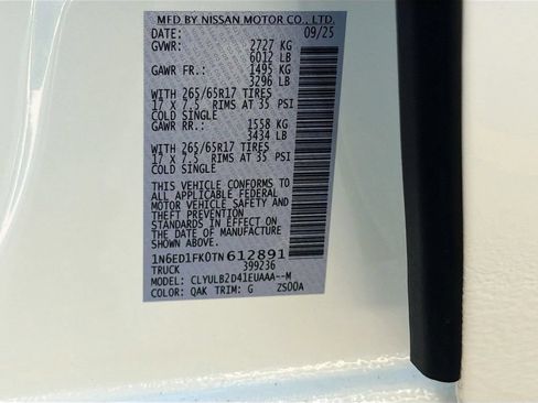 New 2026 Nissan Frontier SV w/ All-Weather Content Package AWD/4WD image 33
