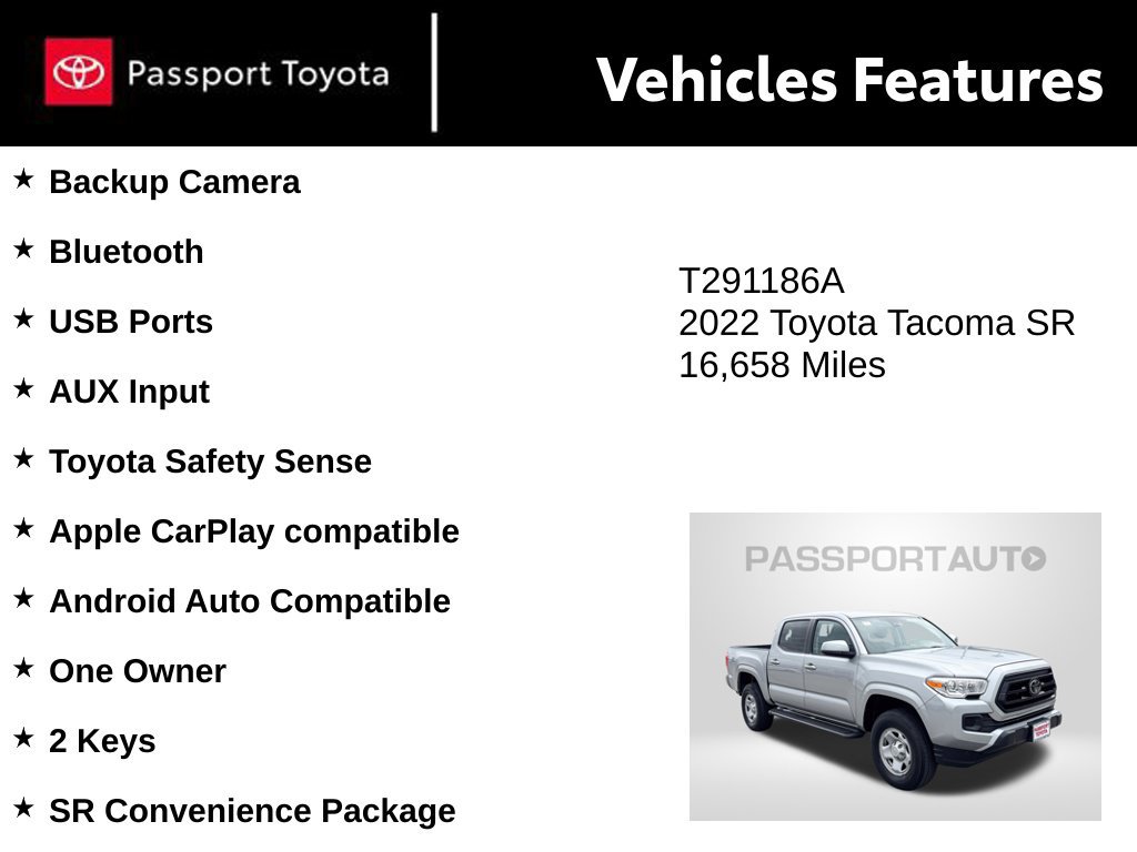 Used 2022 Toyota Tacoma SR w/ SR Convenience Package RWD image 10