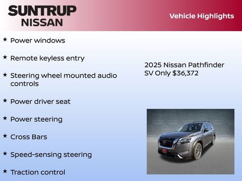 New 2025 Nissan Pathfinder SV image 8