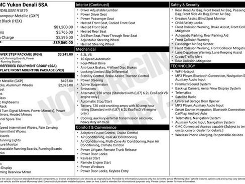 Used 2025 GMC Yukon Denali w/ Sun & Power Step Package AWD/4WD image 34
