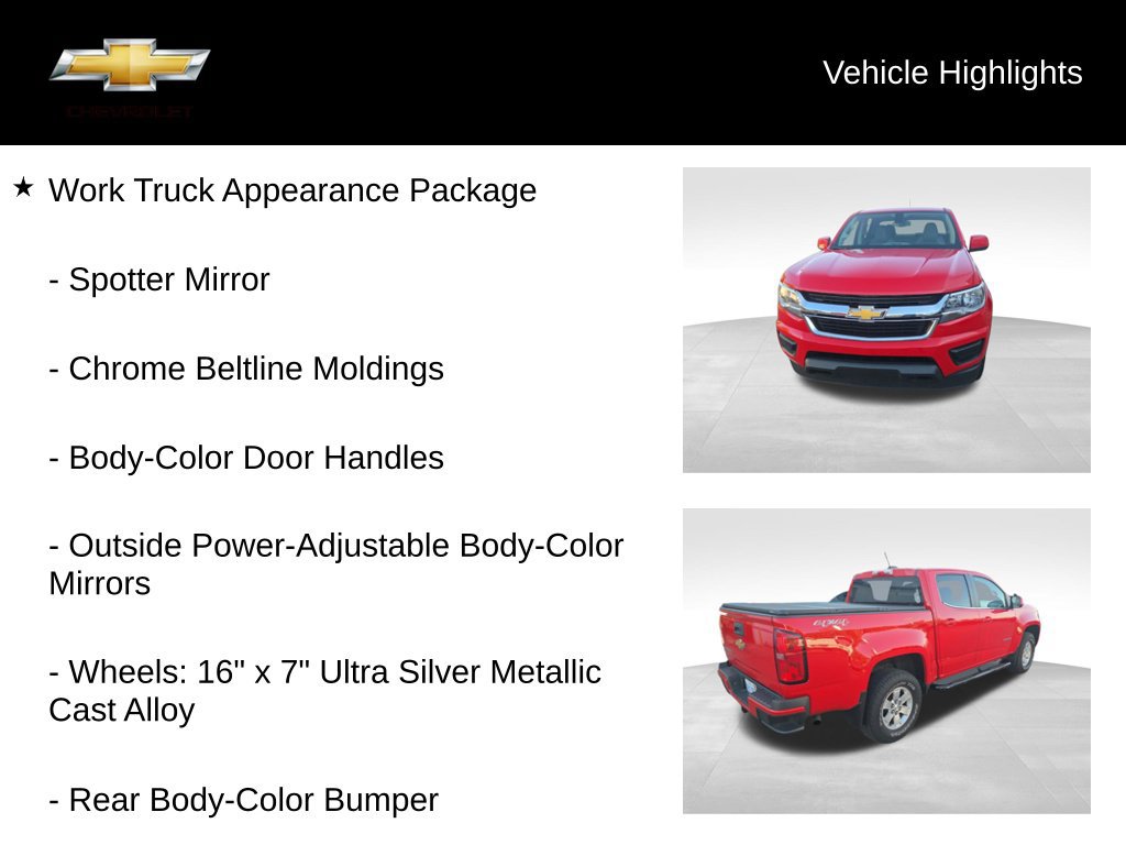 Used 2019 Chevrolet Colorado W/T w/ WT Convenience Package AWD/4WD image 19