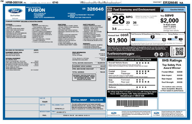 Used 2014 Ford Fusion SE w/ Equipment Group 202A FWD image 17