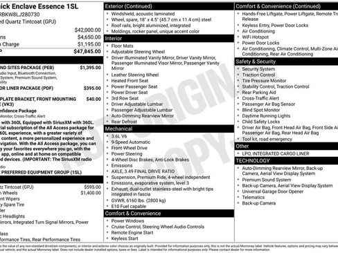 Used 2020 Buick Enclave Essence w/ Sound and Sites Package FWD image 6