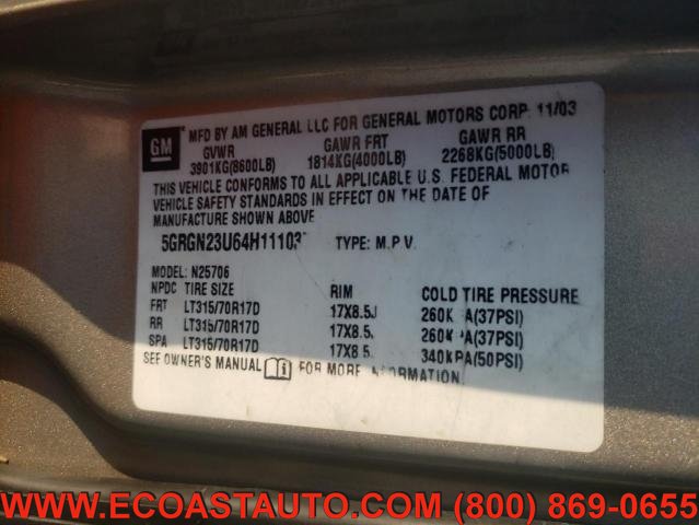 Used 2004 HUMMER H2 w/ Preferred Equipment Group AWD/4WD image 20