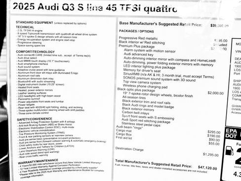 New 2025 Audi Q3 2.0T Premium Plus image 33