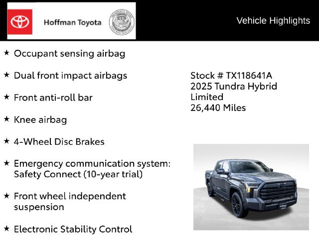Used 2025 Toyota Tundra Limited w/ Nightshade Package AWD/4WD image 29