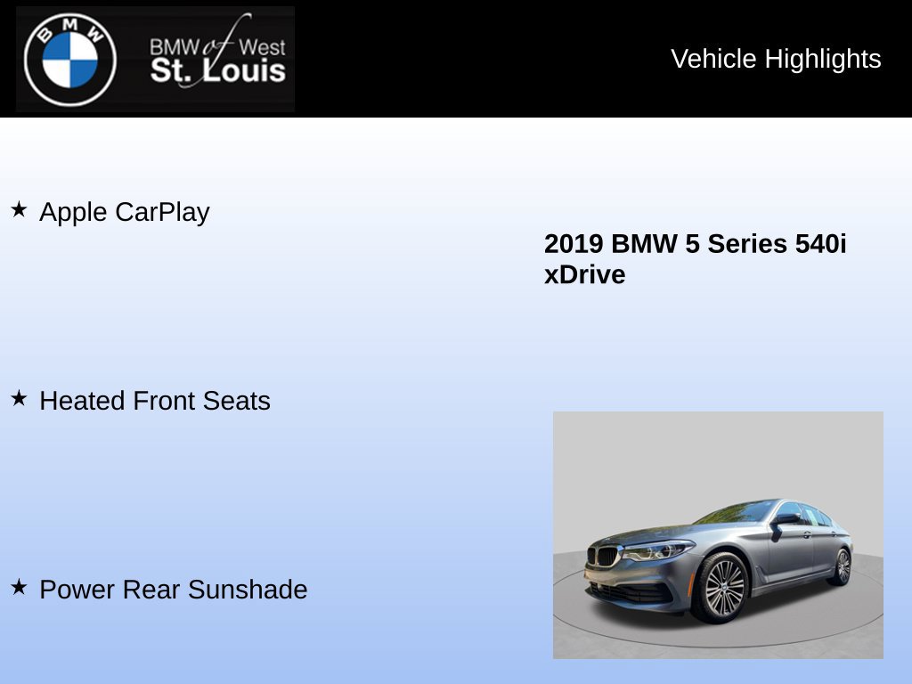 Used 2019 BMW 540i xDrive w/ Premium Package AWD/4WD image 24