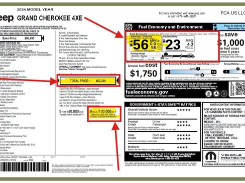Used 2024 Jeep Grand Cherokee Limited 4xe AWD/4WD image 1