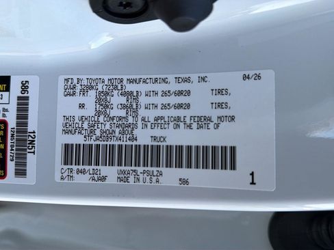New 2026 Toyota Tundra Limited AWD/4WD image 35