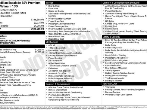 Used 2024 Cadillac Escalade ESV Premium Luxury Platinum image 8