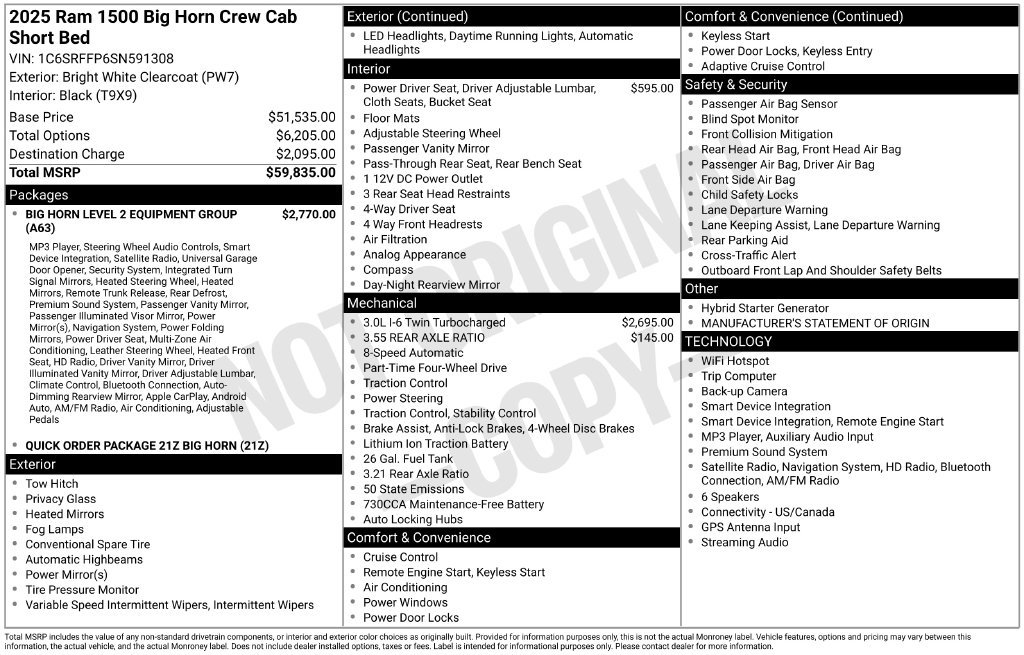 Used 2025 RAM 1500 Big Horn AWD/4WD image 5